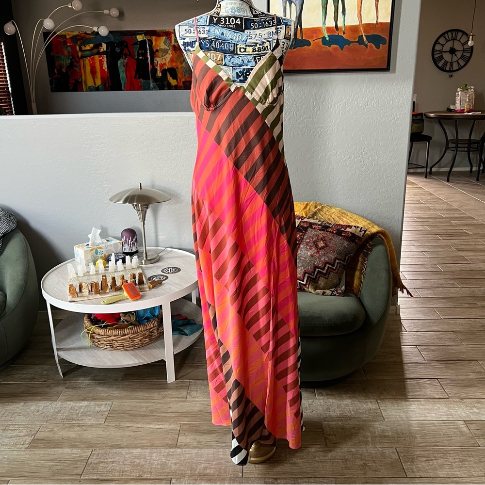 Hutch emaline satin maxi slipdress